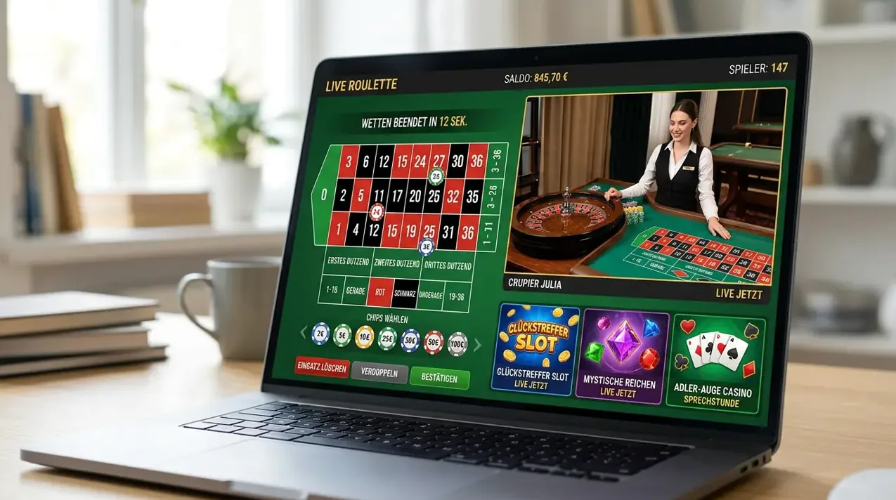 Live Casino im Angebot von Pure